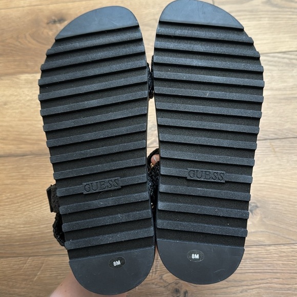 Guess Women’s Fabrisa Sandals Woven Fabric Adjustable Strap Black Size 8 - Picture 12 of 12